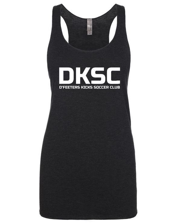 DKSC Tri-Blend Heather Black Racerback Tank (7 designs)