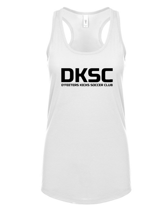 DKSC White Racerback Tank (5 designs)