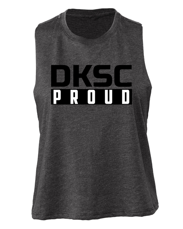 DKSC Gray Racerback Cropped Tank (5 designs)