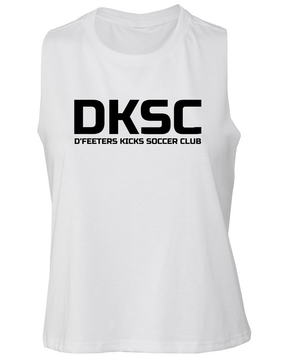 DKSC White Racerback Cropped Tank (3 designs)