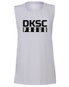 DKSC White Flowy Scoop Muscle Tank (5 designs)