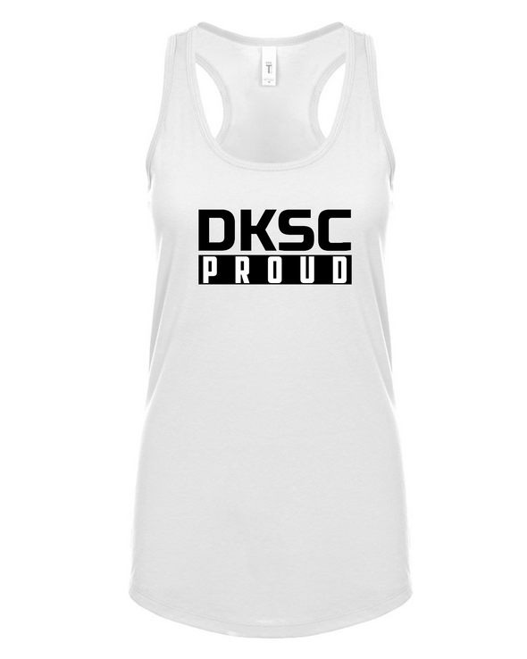 DKSC White Racerback Tank (5 designs)