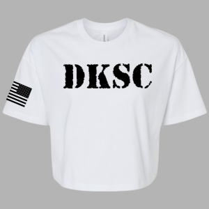 DKSC Military Women's Jersey Crop Tee | White