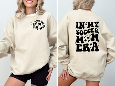 In My Soccer Mom Era Sweatshirt | Sand & Black