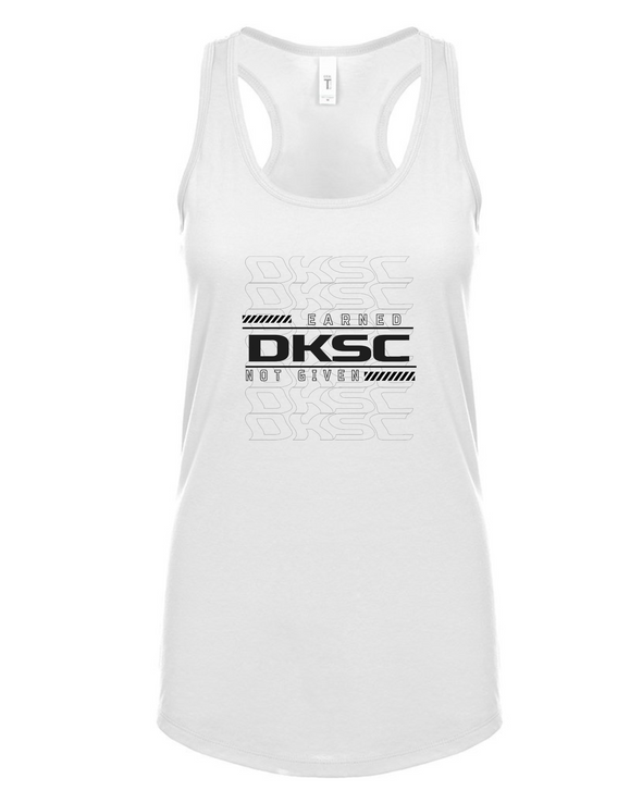 DKSC White Racerback Tank (5 designs)