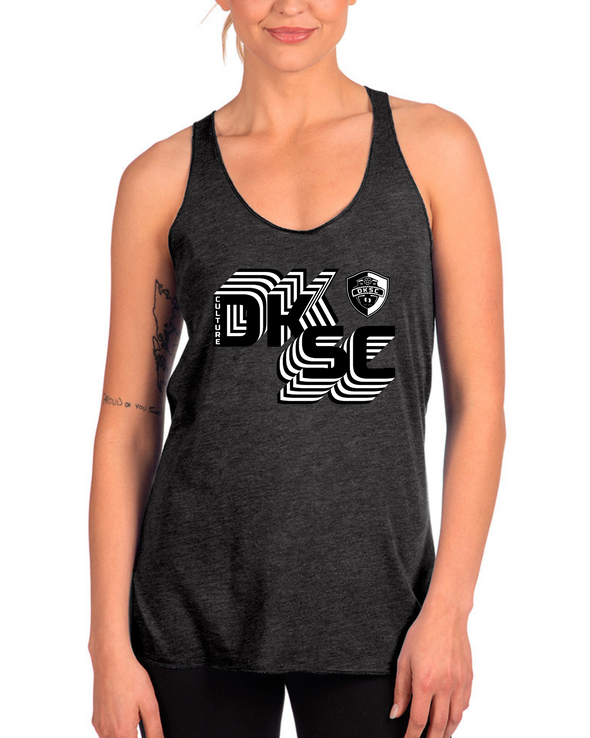 DKSC Tri-Blend Heather Black Racerback Tank (7 designs)