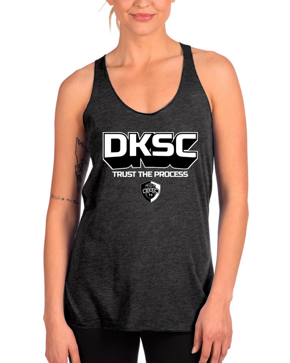 DKSC Tri-Blend Heather Black Racerback Tank (7 designs)