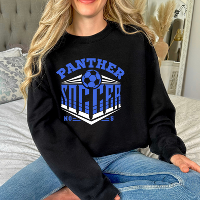 Panther Soccer Black Crewneck Sweatshirt